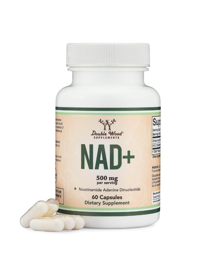 NAD+ Anti Aging & Cell Regeneration | 500mg of 95% Pure NAD Plus Per Serving, 30 Day Supply | Similar to Nicotinamide Riboside | Third Party Tested, Vegan Safe